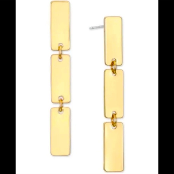 Alfani Jewelry - New! Alfani Gold-Tone Tablet Linear Drop Earrings
